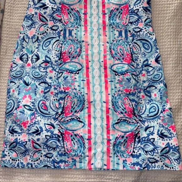 Lilly Pulitzer Blue and Pink Paisley Mini Dress - Picture 3 of 9